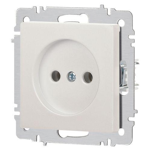 Розетка 1-м СП Accent 6-201-06 16А IP20 250В 2P перламутр. Intro Б0063667