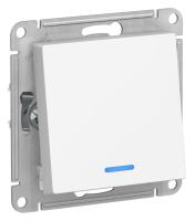 Переключатель 1-кл. AtlasDesign (сх. 6а) 10AX с подсветкой механизм лотос SE ATN001363