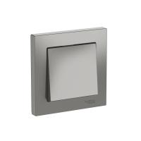 Выключатель 1-кл. AtlasDesign (сх. 1) 10AX быстрозажим. клем. в сборе сталь SE ATN000912S