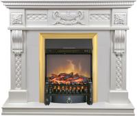 Royal Flame Каминокомплект Corsica - Матовый белый (Ширина 1100) с очагом Fobos FX M Brass