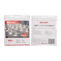 Лента светодиодная 24В SMD2835 9.6Вт/м 120 LED/м 4000К 10мм IP20 (уп.5м) Rexant 141-638