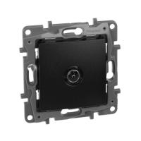 Розетка телевизионная TV СП Etika 2дБ 0-2400МГц с топологией "звезда" механизм антрацит IEK 672651