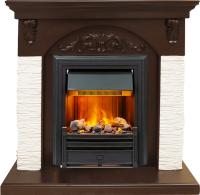 Dimplex Каминокомплект Bern Сланец мелкий белый / Темный дуб с очагом Brookline Black