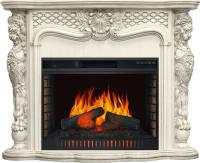 Royal Flame Каминокомплект Castle - Слоновая кость с патиной с очагом Vision 30 EF LED FX