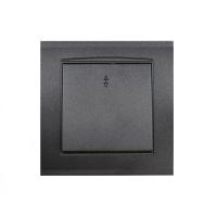 Переключатель проходной 1-кл. СП Бриллиант 10А IP20 в сборе графит Universal 7947373-Gr