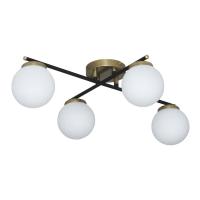 Светильник "Злата" 141 (плафон 8728) НСБ 01-4х25-101 G9 [ИМ] потолочн. черн.зол. Элетех 1005405280