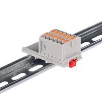 Блок распределительный зажим push-in 12 точек подключения 25кв.мм сер. DKC DTP1-012-04SPUG