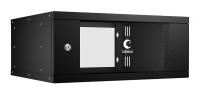Шкаф телекоммуникационный настенный разборный LIGHT WSC-05D-4U55/45-BK 19дюйм 4U дверь стекло черн. Cabeus 10184c