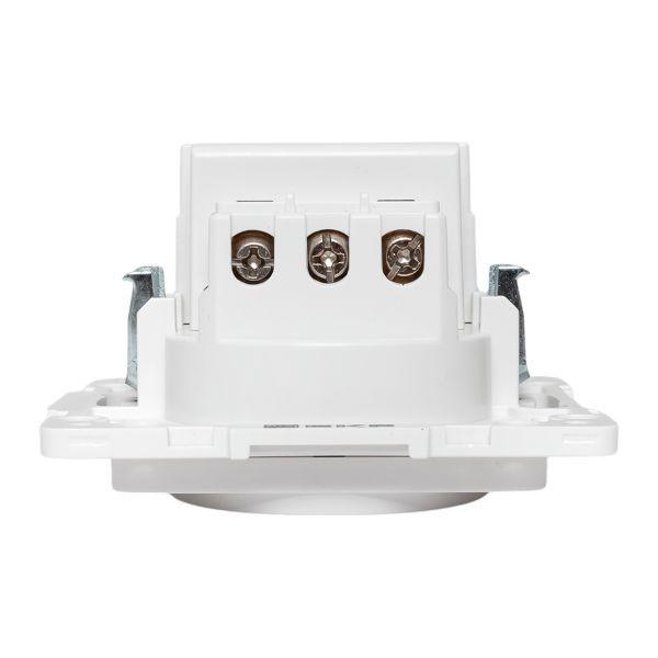 Розетка 1-м СП Стокгольм 16А USB 2A с заземл. защ. шторки винтов. клеммы механизм бел. EKF EYR16-2USB-typeA