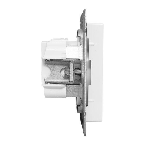 Розетка СП Эпика 16А без заземл. защ. шторки механизм бел. EKF UP1-SOW-101