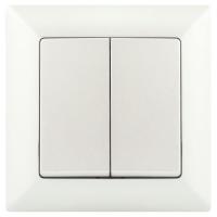 Переключатель 2-кл. СП Solo 4-107-06 10А 250В IP20 перламутр Intro Б0053614