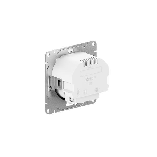 Розетка СП Эпика 16А с 2 USB-A+С с заземл. защ. шторки механизм бел. EKF UP1-SOW-111-USBA+USBC