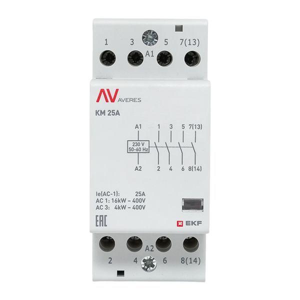 Контактор модульный КМ 25А 4NO 230В AC (2 мод.) AVERES EKF km-av-2-25-40-230V
