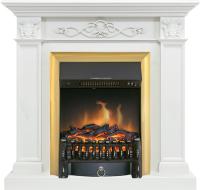 Royal Flame Каминокомплект Verona - Белый дуб с очагом Fobos FX Brass