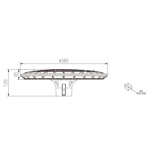 Светильник светодиодный SPP-506-0-50K-060 60Вт 5000К IP65 6000лм КСС Д уличный черн. Эра Б0062669