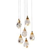 Каскадная люстра DeLight Collection 9701P/6R brass