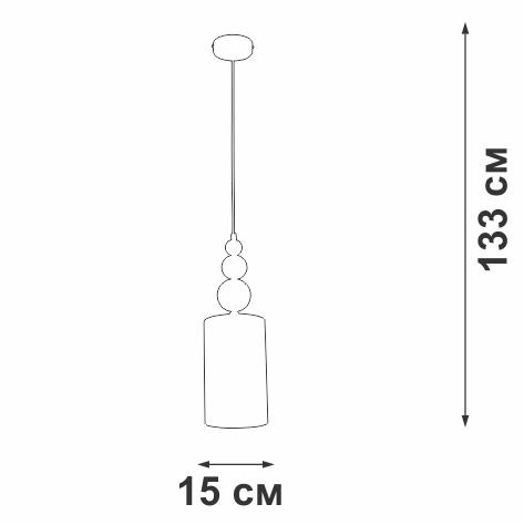 Подвес 1хЕ27 макс. 40Вт Vitaluce V2995-1/1S