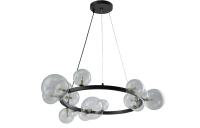 Подвесной светильник Crystal Lux AGATA SP15 BLACK/TRANSPARENTE