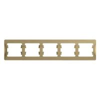 Рамка 5-м Glossa горизонт. титан SE GSL000405