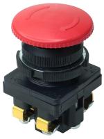 Выключатель кнопочный КЕ-131 У3 исп.2 1НО+1НЗ гриб с фиксацией 10А 660В IP40 красн. Электротехник ET529293