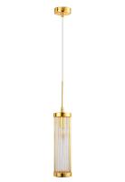 Подвесной светильник Crystal Lux TADEO SP1 D100 GOLD/TRANSPARENTE