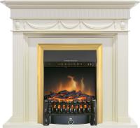 Royal Flame Каминокомплект Corfu - Слоновая кость с очагом Fobos FX Brass
