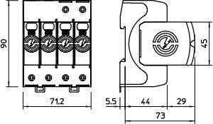 Устройство защиты от импульсных перенапр. УЗИП 280В CombiController V50-3+NPE-280 3 пол. OBO 5093526