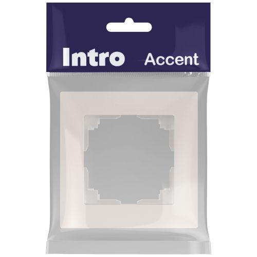 Рамка 1-м СП Accent 6-501-06 перламутр. Intro Б0063753