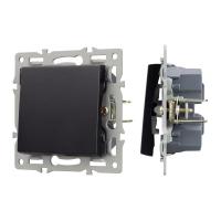 Механизм выключателя одноклавишный перекрестный SWT-MKX1-PL-BK (250В 16А) Arlight 043719