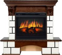 Royal Flame Каминокомплект Pierre Luxe - Белый / Темный дуб с очагом Vision 23 EF LED 3D FX