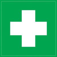 Знак "Медицинская аптечка" 150х150 IEK YPC20-MEDAP-2-010