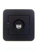 Розетка телефонная евро 1-м СП ASTI IP20 RJ11 в сборе черн. бархат LEZARD 7081-4242-137