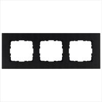 Рамка 3-м G-Metal метал. алюм. черн. Black Jasmart G1003AB