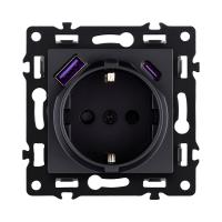 Розетка KOLLINGER AS-016BK