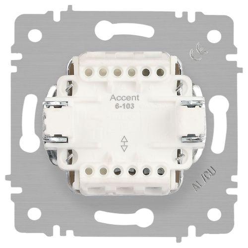 Переключатель 1-кл. СП Accent 6-103-09 10А IP20 250В AL/CU титан Intro Б0063451