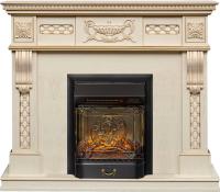 Royal Flame Каминокомплект Corsica - Слоновая кость с патиной (Ширина 1100) с очагом Majestic FX M Black RC