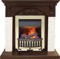 Dimplex Каминокомплект Bern Сланец мелкий белый / Темный дуб с очагом Danville Brass FB2