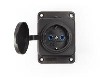 Розетка р резиновом корпусе EMAS EKS116PG1