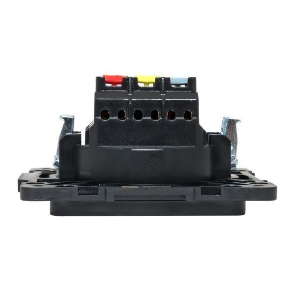 Розетка 1-м СП Стокгольм 16А IP20 с заземл. защ. шторки механизм черн. PROxima EKF EZR16-028-10