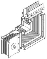 Секция угловая вверх н/уг. 4000А Al 3L+N+PER IP55 тран. IEK LB-4000A4-35-F-LUG