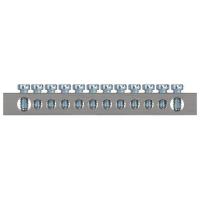 Шина PEN земля-ноль 6х9мм 12/2 никелированная с креплениями по краям NO-224-85 Эра Б0062981