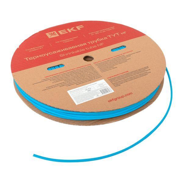 Трубка термоусадочная ТУТ нг 4/2 син. (уп.200м) EKF tut-4-g
