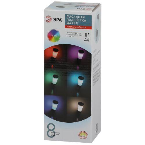 Светильник светодиодный ERAFS012-09 "Факел" 1LED RGB уличный настенный на солнечн. батарее Эра Б0057596