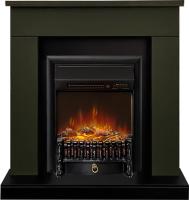Royal Flame Каминокомплект Bergen (Разборный) - Темная олива (Ширина 900 мм) с очагом Fobos FX M Black RC