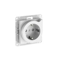 Розетка AtlasDesign 16А с заземл. защ. шторки с выталк. быстрозажим. клем. механизм бел. SE ATN000147S