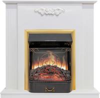 Royal Flame Каминокомплект Capri - Белое дерево делюкс с очагом Majestic FX Brass