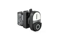 Кнопка сдвоенная выступающая (1НО+1НЗ) (CP) черн./бел. EMAS CP102K21HB