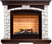 Dimplex Каминокомплект Glasgow - Темный дуб/Белый (Высота 1080 мм) с очагом Cassette 400 LNH-INT (с дровами)