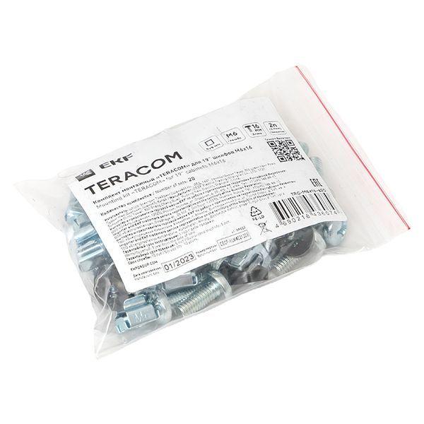 Комплект монтажный TERACOM для 19дюйм шкафов М6х16 (уп.20шт) EKF TRC-M6x16-s20