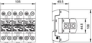 Устройство защиты от импульсных перенапр. УЗИП для силовых сетей 3 пол. (Класс I) 255В MCD 50-B 3 OBO 5096877